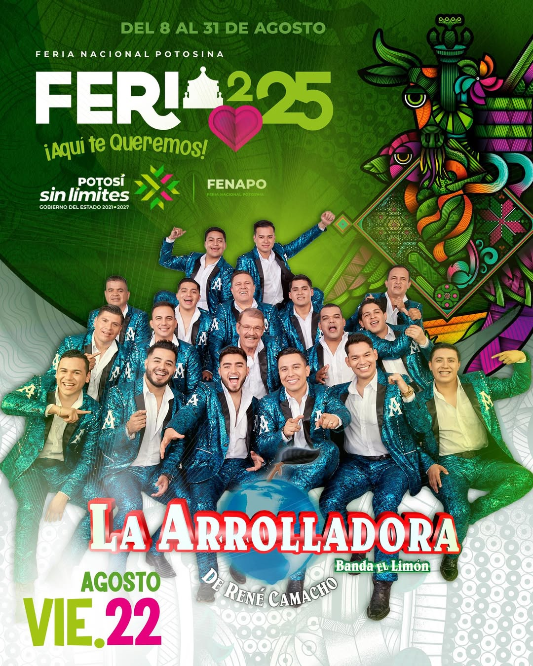 boletos Arrolladora teatro pueblo Fenapo 2025