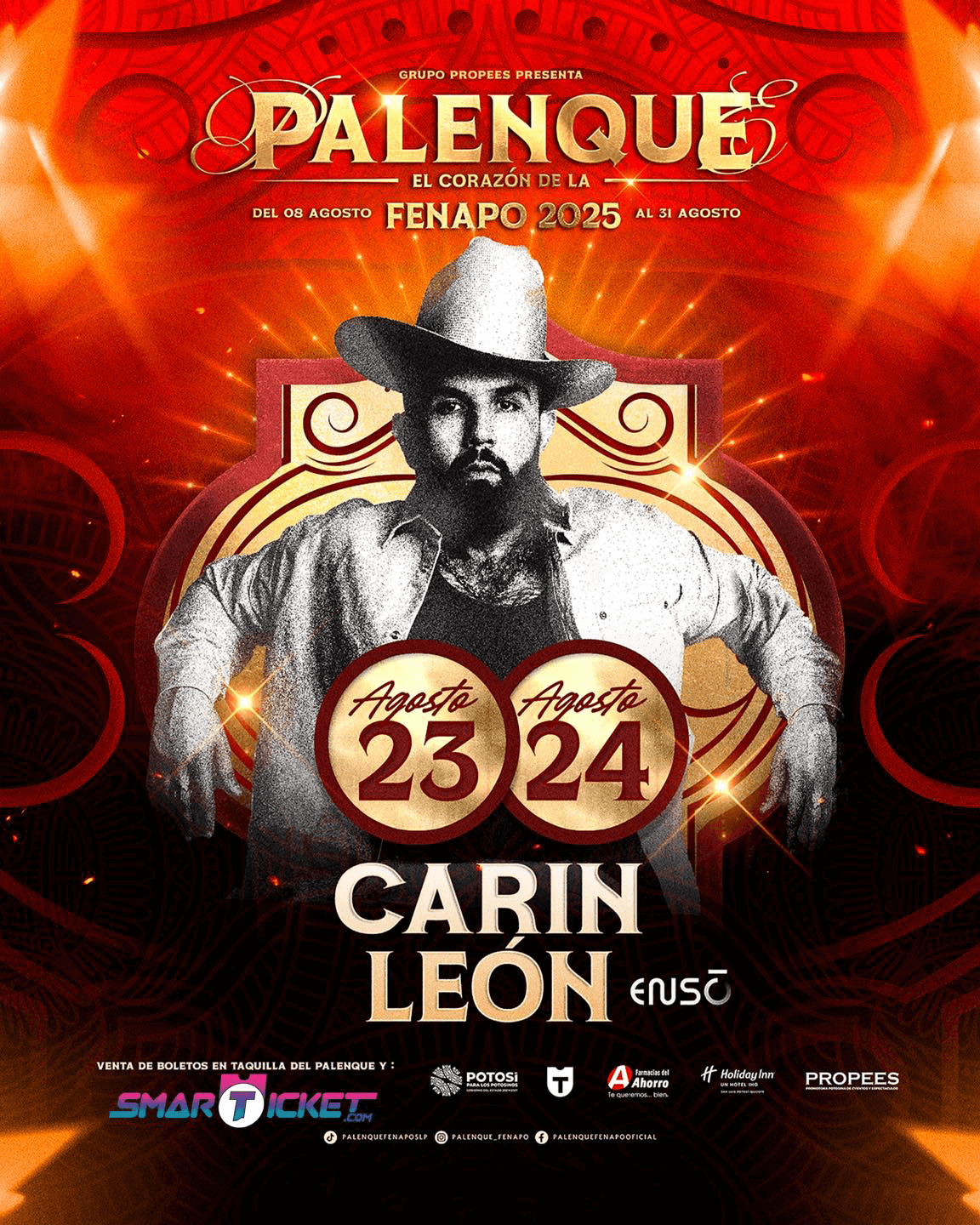 boletos Carin Leon palenque Fenapo 2025
