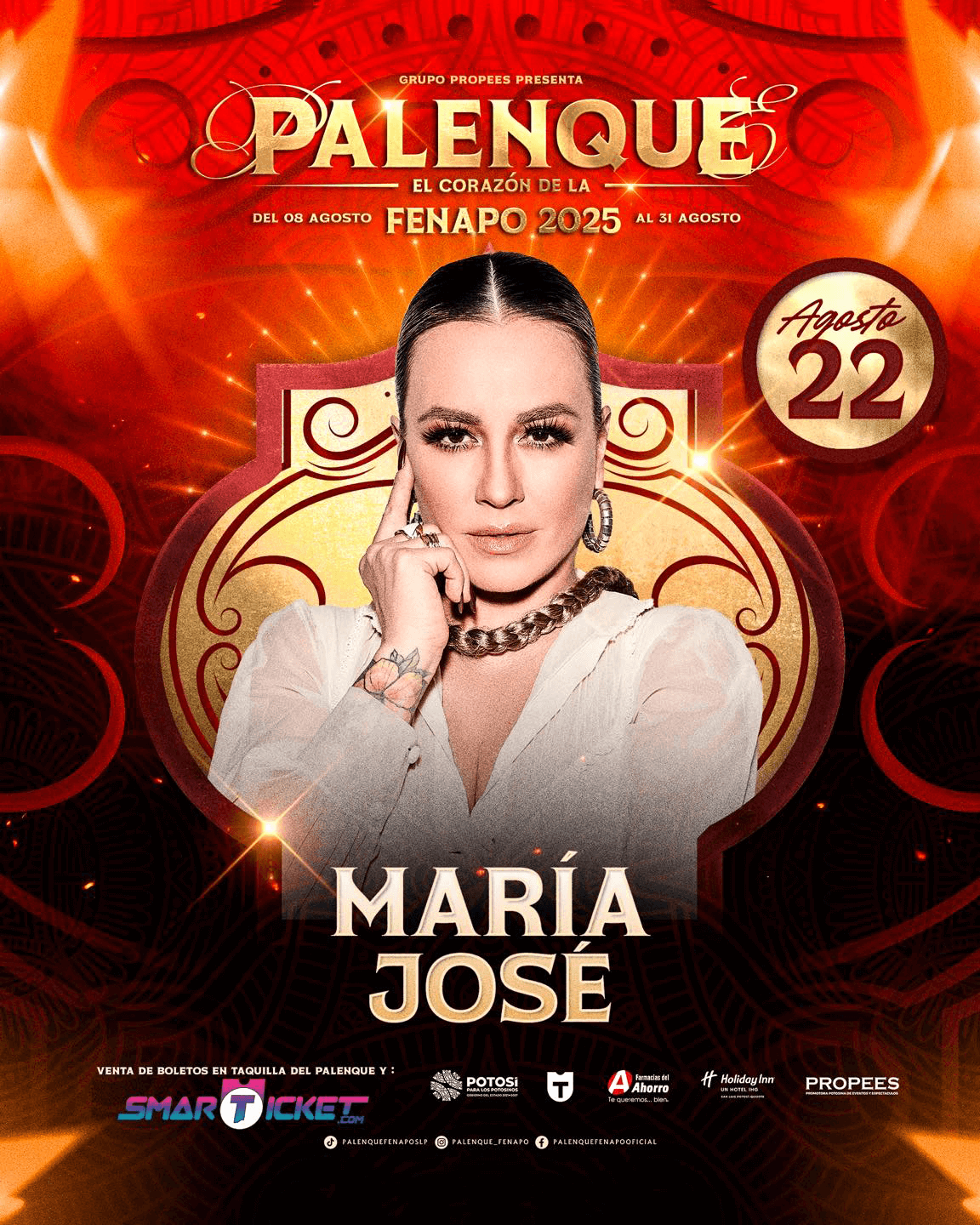 boletos Maria Jose palenque Fenapo 2025